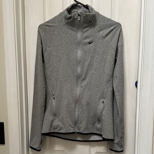 Nike Women's Heather Gray Full-Zip Jacket